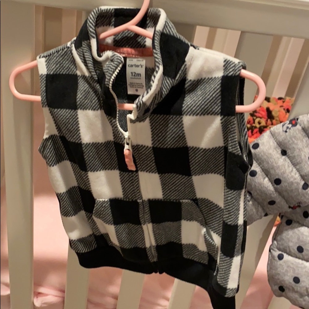 Buffalo plaid baby vest